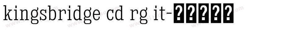 kingsbridge cd rg it字体转换